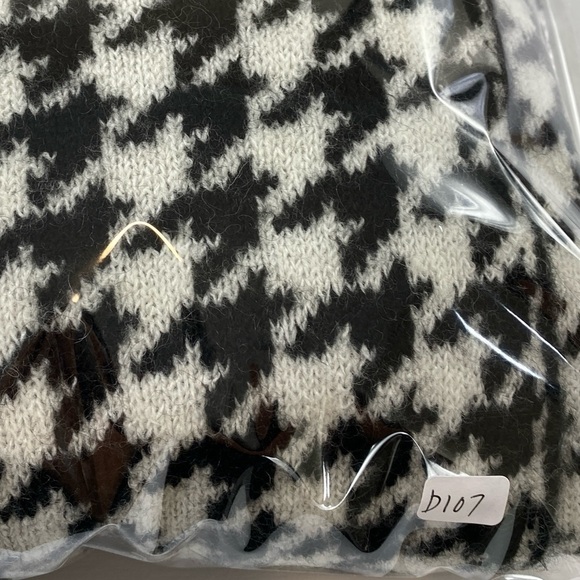 ELLEN TRACY Women’s Black‎ White Wool Blend Houndstooth One Button Cardigan Sz S - Picture 11 of 11